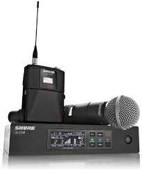Shure QLX-D system with handheld or beltpack transmitter rental